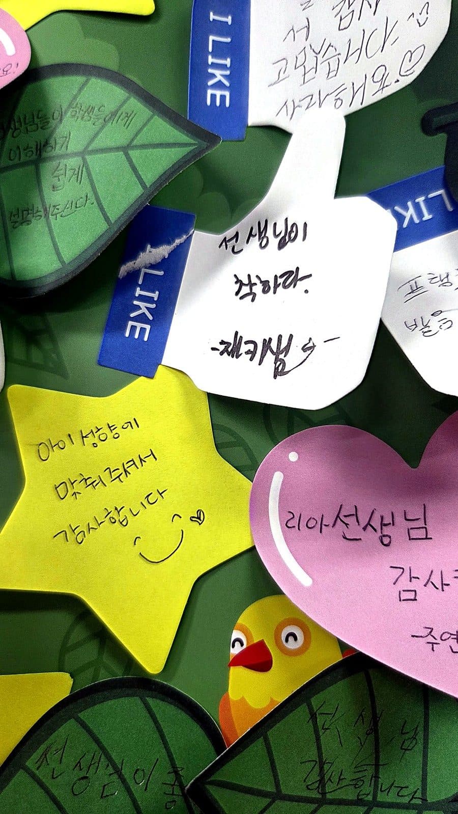 메시지 나무 쪽지: 아이 성향에 맞춰 주셔서 감사합니다 :)